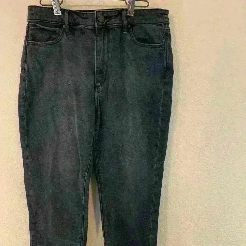 Articles of Society black jean sz 28 frayed straight leg high rise grunge goth - Picture 1 of 8